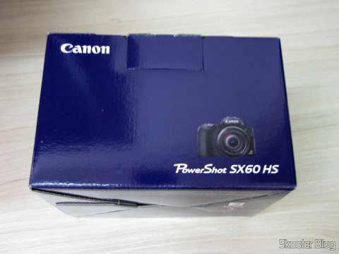 Câmera Digital Canon PowerShot SX60 HS, em sua embalagem