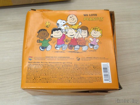 Terceiro conjunto Snoopy & Woodstock – Action Figures, em sua embalagem