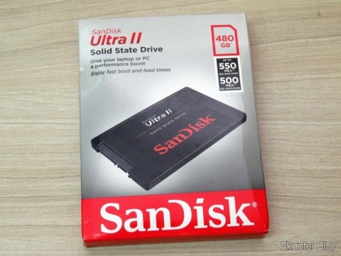 SSD Sandisk Ultra II G25 SDSSDHII-480G-G25, 480GB, SATA3, 2.5', em sua embalagem