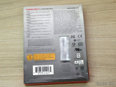 SSD Sandisk Ultra II G25 SDSSDHII-480G-G25, 480GB, SATA3, 2.5', em sua embalagem