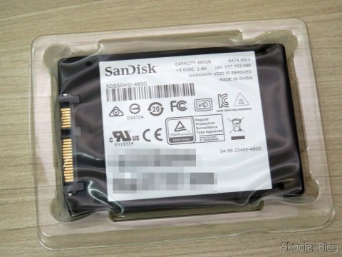 SSD Sandisk Ultra II G25 SDSSDHII-480G-G25, 480GB, SATA3, 2.5', em sua embalagem