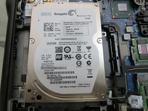 O HDD Seagate 320GB removido do Dell Latitude E6220