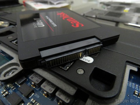 Instalando o SSD Sandisk Ultra II G25 SDSSDHII-480G-G25, 480GB, SATA3, 2.5" no Dell Latitude E6220
