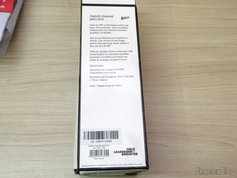 Suporte Universal p/ carro 1325 p/ celular GPS PDA iPod - Leadership, em sua embalagem