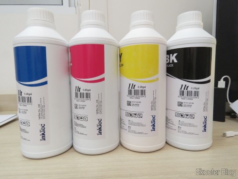 Tintas Inktec para cartuchos HP 940, 940XL, 942XL, 950 e 950XL: H8940-01LC, H8940-01LM, H8940-01LY, e H8940-01LB