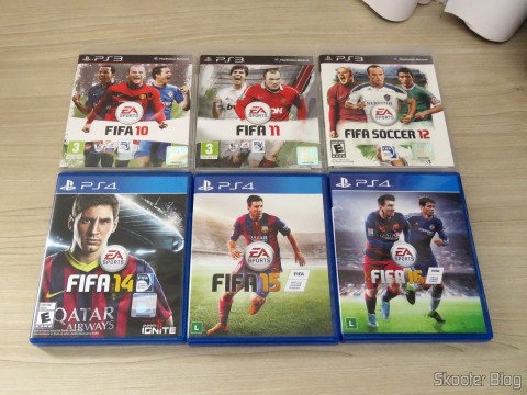Fifa 10, 11, e 12 (PS3) e Fifa 14, 15, e 16 (PS4)