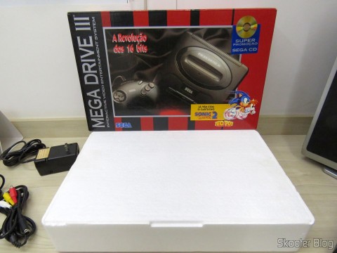Caixa e Isopor do Mega Drive III da Tec Toy