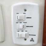 Chave Capacitiva para Ventilador de Teto - 3 Velocidades Chave Capacitiva para Ventilador de Teto da marca Delta, após a instalação