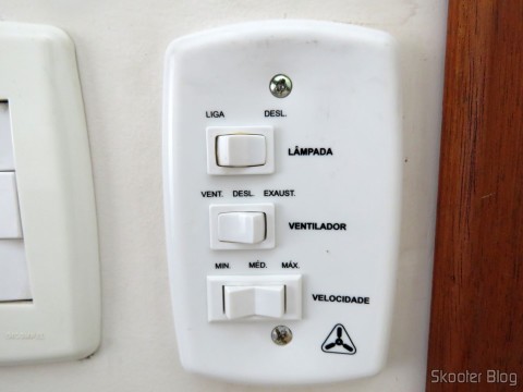 Chave Capacitiva para Ventilador de Teto da marca Delta, após a instalação