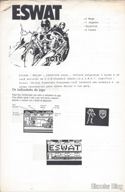 Dicas da Tec Toy - ESWAT - Master System - Página 1