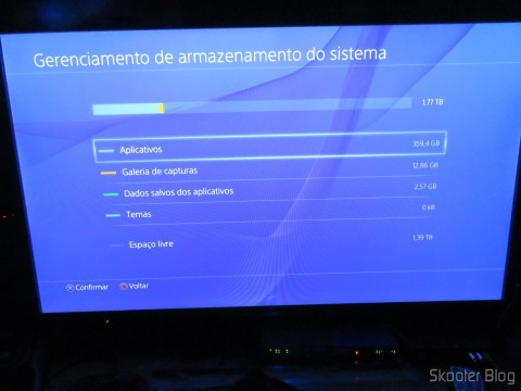 Playstation 4 com o HD Samsung Spinpoint ST2000LM003 2TB instalado