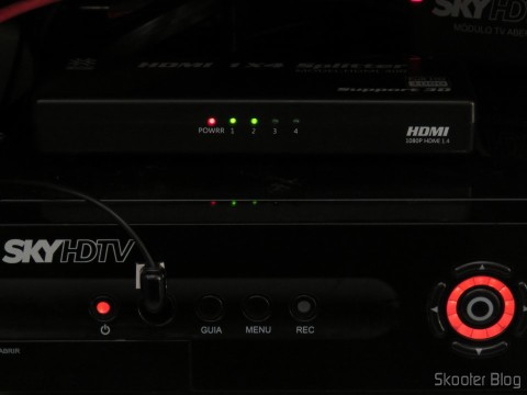 Receptor Sky SHR23 e Splitter HDMI
