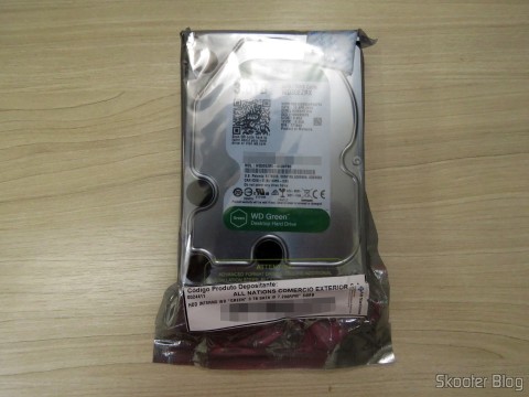 HD Western Digital WD Green 3.0TB WD30EZRX, em sua embalagem