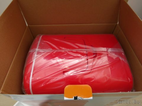 Mini Geladeira Retrô Portátil TV007, em sua embalagem