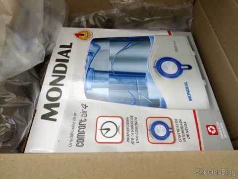 Umidificador de Ar Ultrassônico Mondial Comfort Air 4 Litros, em sua embalagem