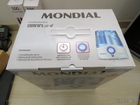 Umidificador de Ar Ultrassônico Mondial Comfort Air 4 Litros, em sua embalagem