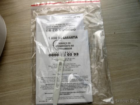 Manual e acessórios do Umidificador de Ar Ultrassônico Mondial Comfort Air 4 Litros