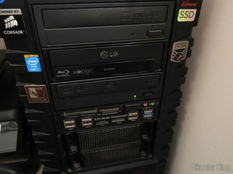 Gravador Blu-ray Pionner BDR 209-DBK instalado em meu PC