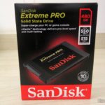 SSD Sandisk Extreme PRO 480GB, em sua embalagem