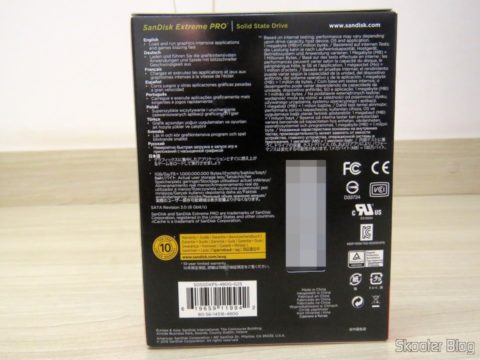SSD Sandisk Extreme PRO 480GB, em sua embalagem