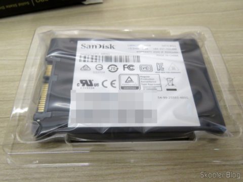 SSD Sandisk Extreme PRO 480GB, em sua embalagem