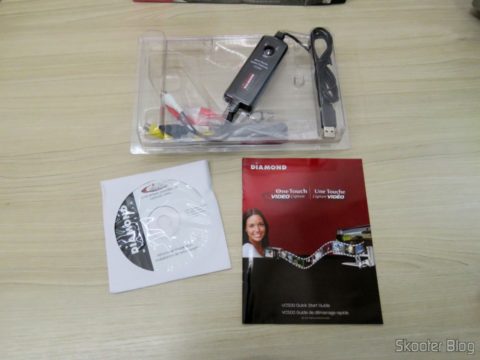 Diamond VC500 USB 2.0 One Touch VHS to DVD Video Capture Device e acessórios