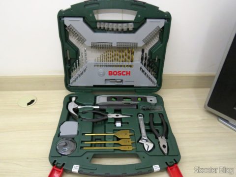 Kit 103 Peças c/ Brocas, Chaves, Alicates, Soquetes, Serras Copo - Xline Bosch