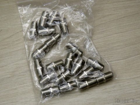Pacote com 20 Adaptadores Tipo F Fêmea-Fêmea (Emenda RG6)