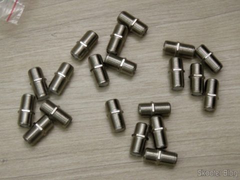 20 Adaptadores Tipo F Fêmea-Fêmea (Emenda RG6)