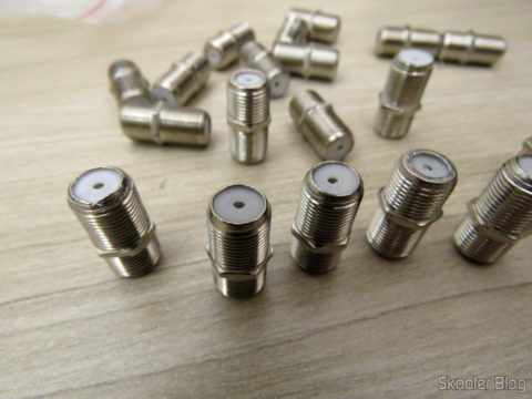 20 Adaptadores Tipo F Fêmea-Fêmea (Emenda RG6)