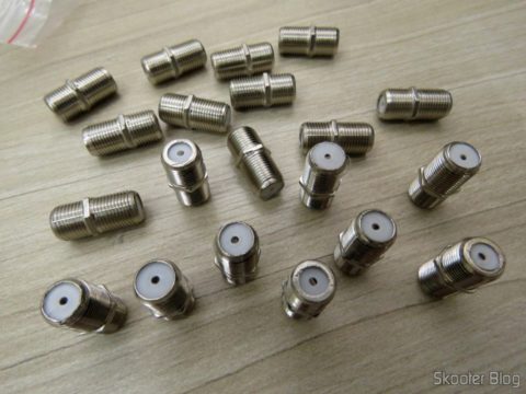 20 Adaptadores Tipo F Fêmea-Fêmea (Emenda RG6)