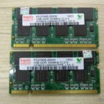 Kit de Memória Hynix 2GB (2x1GB) DDR PC2700 333MHz para Laptop Módulos de Memória Hynix 2GB (2x1GB) DDR PC2700 333MHz para Laptop