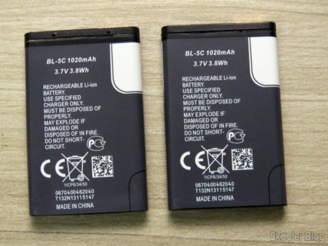 Duas Baterias Nokia BL-5C