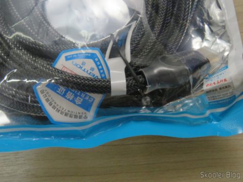 Cabo HDMI 2.0 4K 3D 60Hz Vention de 5 metros, em sua embalagem