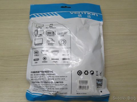 Cabo HDMI 2.0 4K 3D 60Hz Vention de 5 metros, em sua embalagem