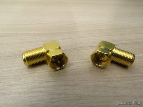 2 Adaptadores em L para Conector de Antena Tipo F