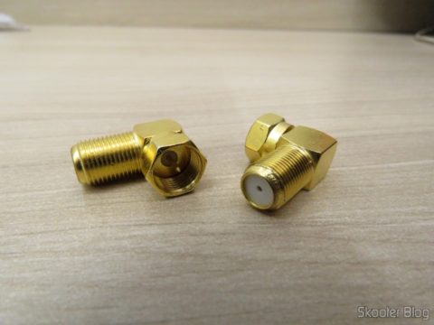 2 Adaptadores em L para Conector de Antena Tipo F