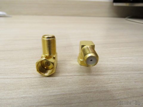 2 Adaptadores em L para Conector de Antena Tipo F
