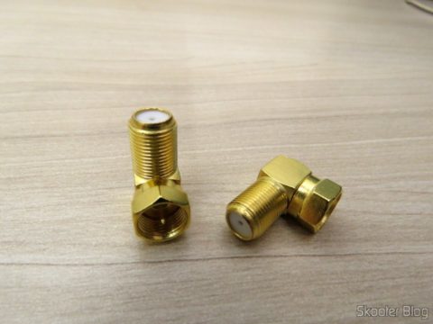 2 Adaptadores em L para Conector de Antena Tipo F