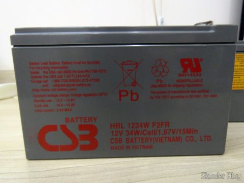 Baterias CSB HR 1234W F2 12VDC 9Ah 34W longa vida 8 anos