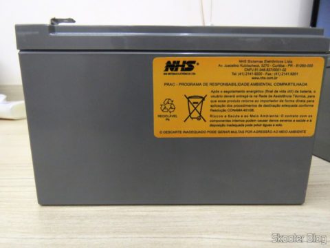 Selo da NHS nas Baterias CSB HR 1234W F2 12VDC 9Ah 34W longa vida 8 anos