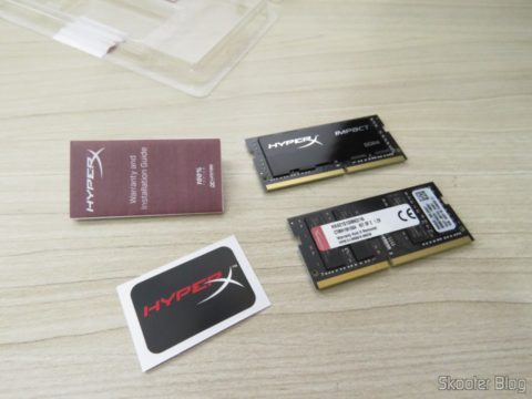 Kingston Technology HyperX Impact 16GB RAM DDR4 2133 HX421S13IBK2/16, manual e adesivo