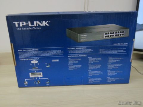 2º Switch Easy Smart Gigabit de 16 Portas TP-Link TL-SG1016DE, em sua embalagem