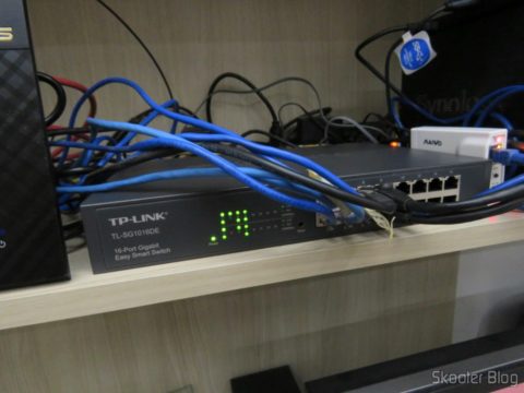 2º Switch Easy Smart Gigabit de 16 Portas TP-Link TL-SG1016DE, após instalado