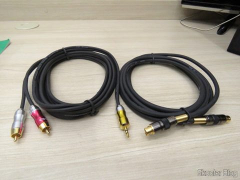 Cabo Super Vídeo Profissional 3 metros e Cabo P2 para 2 RCA Profissional 3 metros