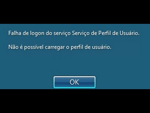 Windows 10: Falha de logon do serviço Serviço de Perfil de Usuário. Não é possível carregar o perfil de usuário.