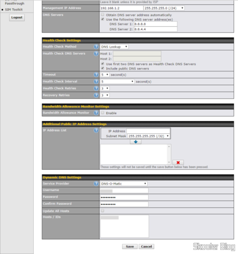 Configurando Conexão no Peplink Balance One