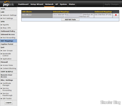 Configurando NAT 1:1 no Peplink Balance One