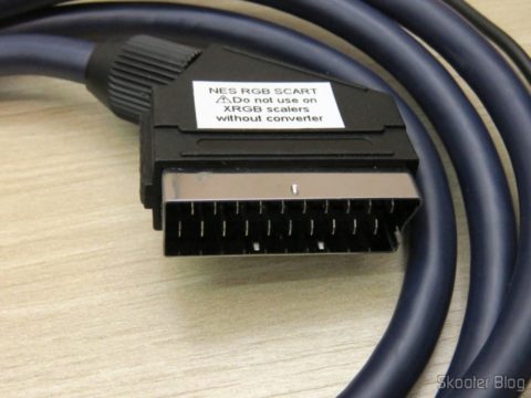 Cabo SCART RGB para Atari 2600 e Nintendo (NES) - DIN 8 pinos + P2 Stereo c/ upgrade para Mini-Coaxial