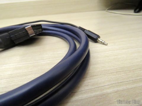 Cabo SCART RGB para Atari 2600 e Nintendo (NES) - DIN 8 pinos + P2 Stereo c/ upgrade para Mini-Coaxial